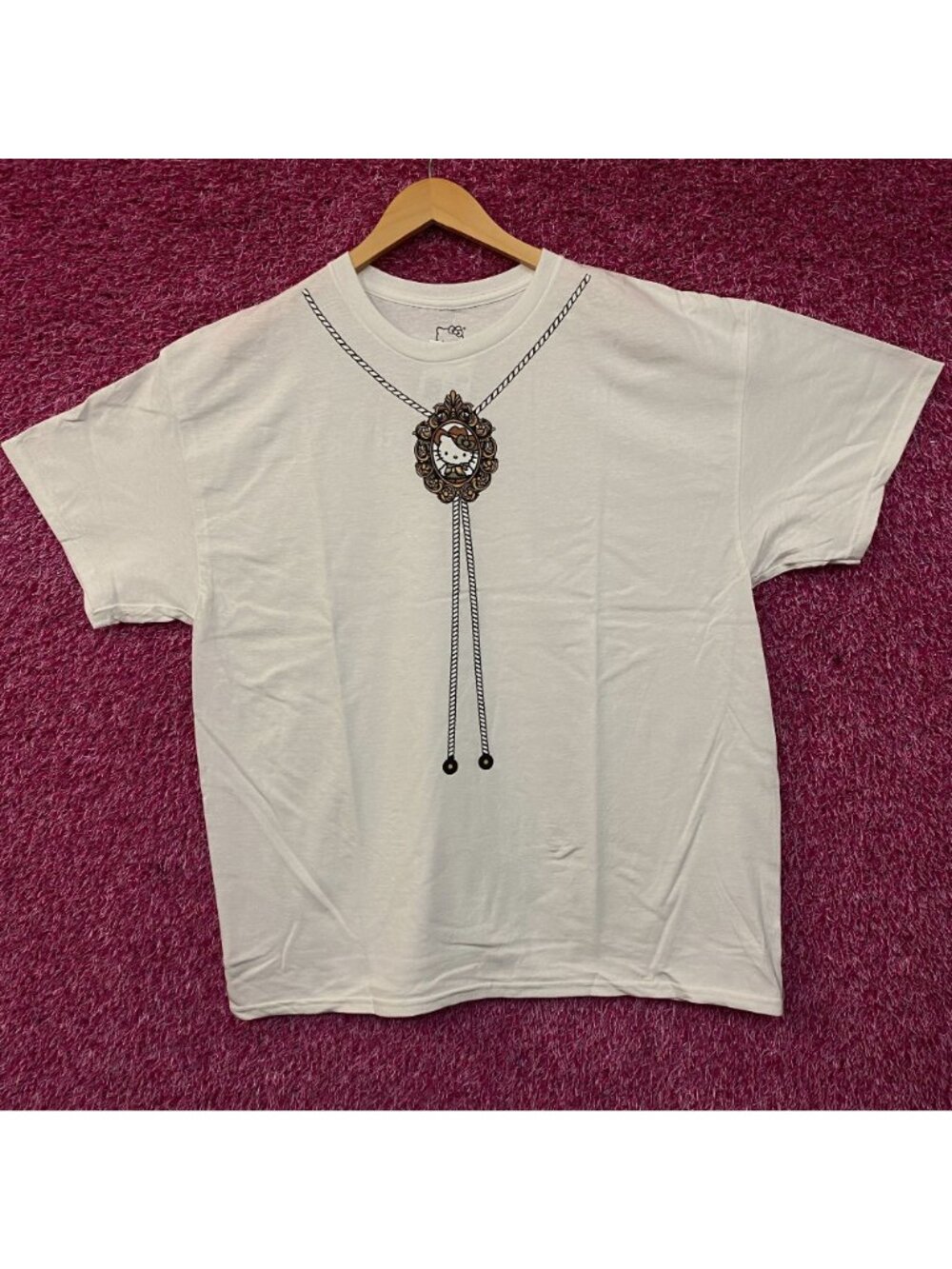 Sanrio Hello Kitty Bolo Tie Cute Graphic T-Shirt Large - Picture 3 of 5
